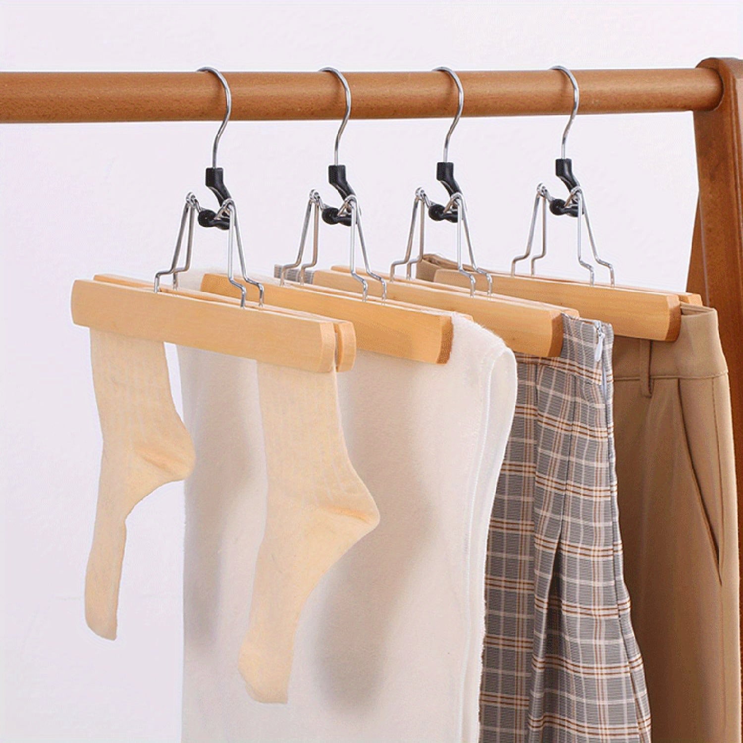Non-slip Wooden Skirt Storage Rack Pants Hanger