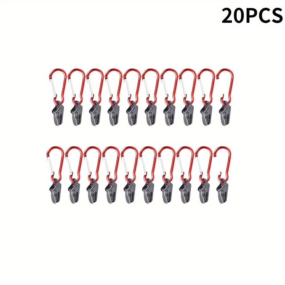 Aluminum Tent Clamps Hooks 40pcs Set for Camping