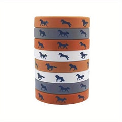 Horse Pattern Silicone Bracelet - Horse Favors Rubber Wristband Sports Bangles