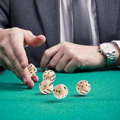 5pcs Wooden Dice for Party Games - Dinner Party Props & Teaching Aids