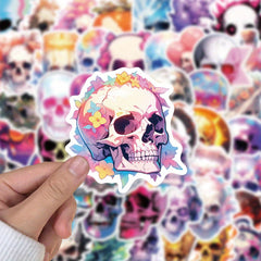 50pcs Colorful Graffiti Skull Stickers for Notebook Phone Skateboard