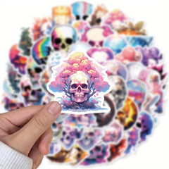 50pcs Colorful Graffiti Skull Stickers for Notebook Phone Skateboard