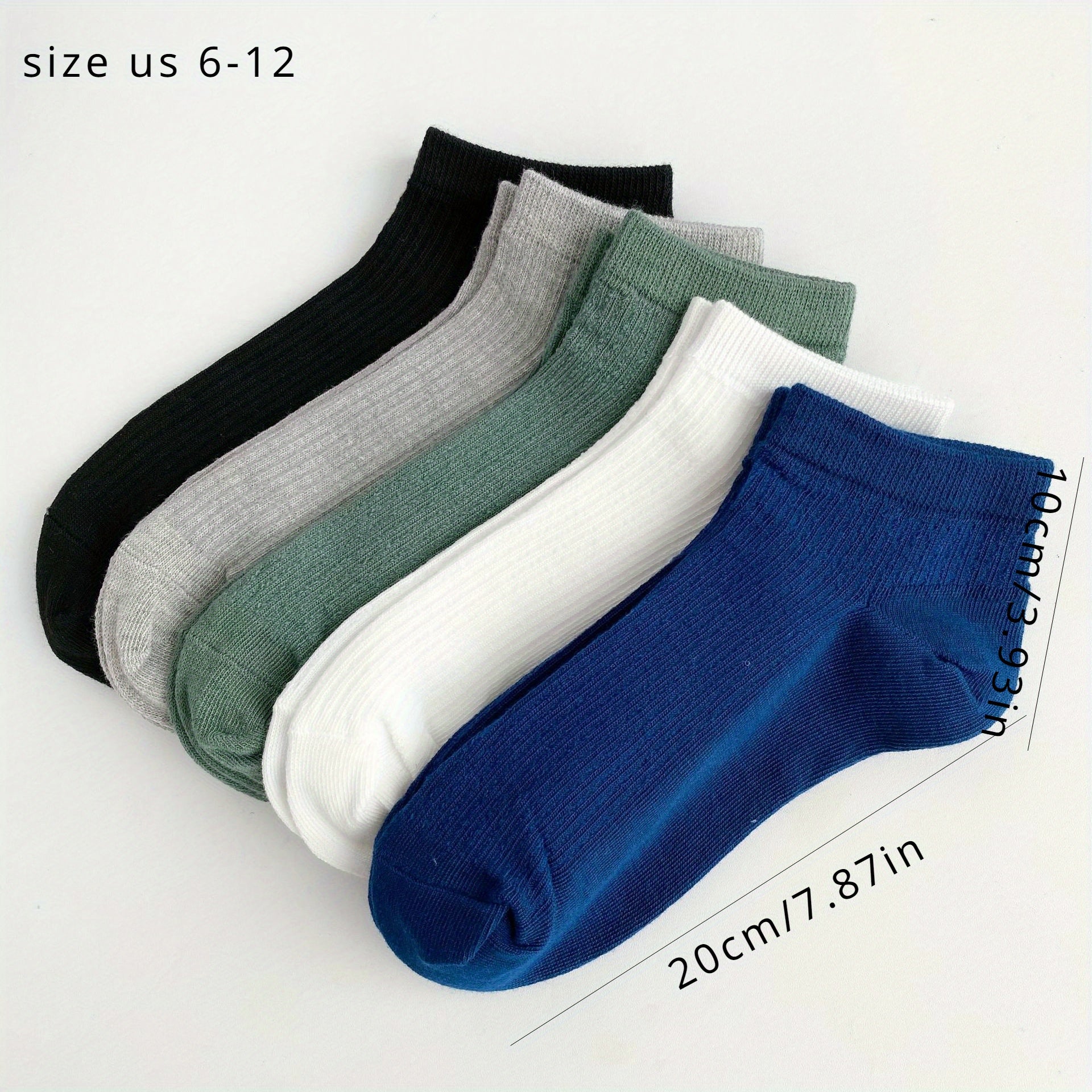 Men's Ankle Socks Breathable Sports Solid Socks