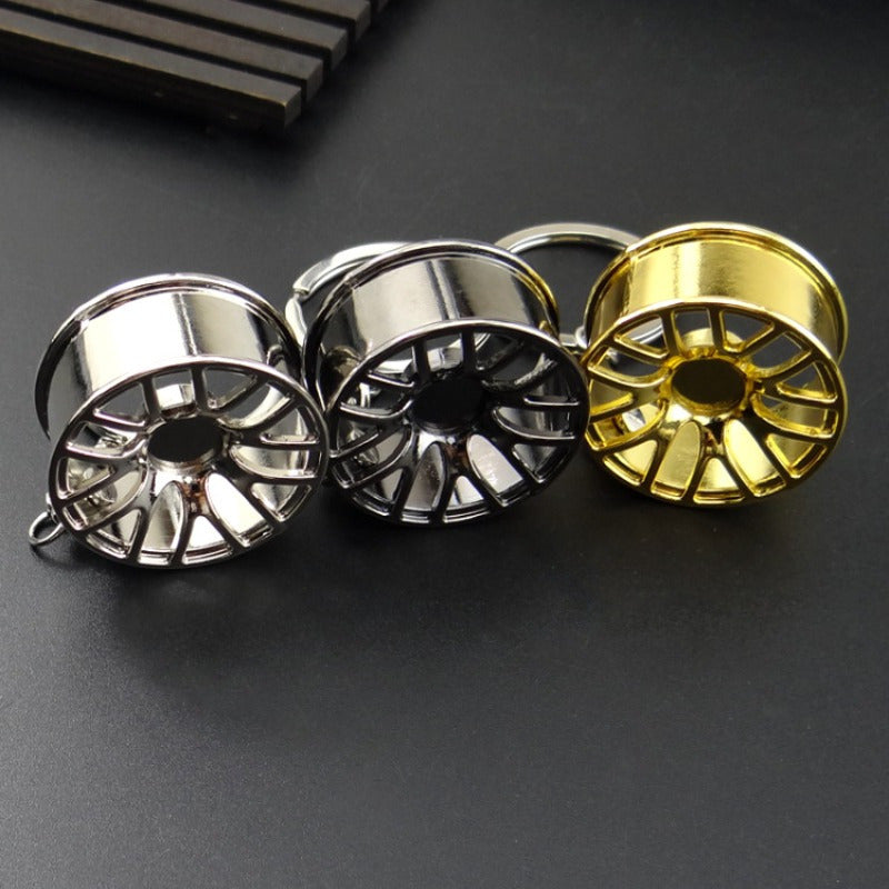 Car Wheels Model Keychain Metal Charms Key Ring Gift