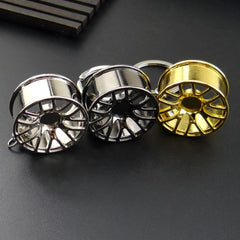 Car Wheels Model Keychain Metal Charms Key Ring Gift