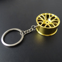 Car Wheels Model Keychain Metal Charms Key Ring Gift