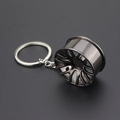 Car Wheels Model Keychain Metal Charms Key Ring Gift