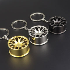Car Wheels Model Keychain Metal Charms Key Ring Gift