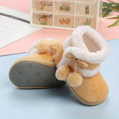 Soft Warm Fleece Baby Girl Boots for Winter