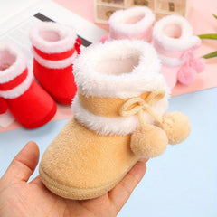 Soft Warm Fleece Baby Girl Boots for Winter