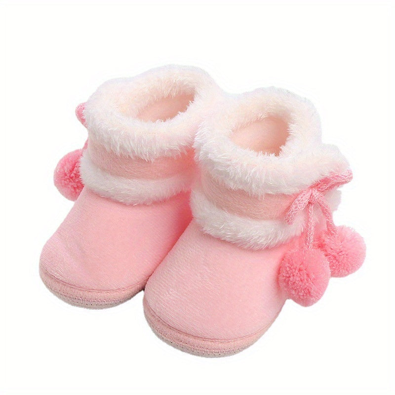 Soft Warm Fleece Baby Girl Boots for Winter