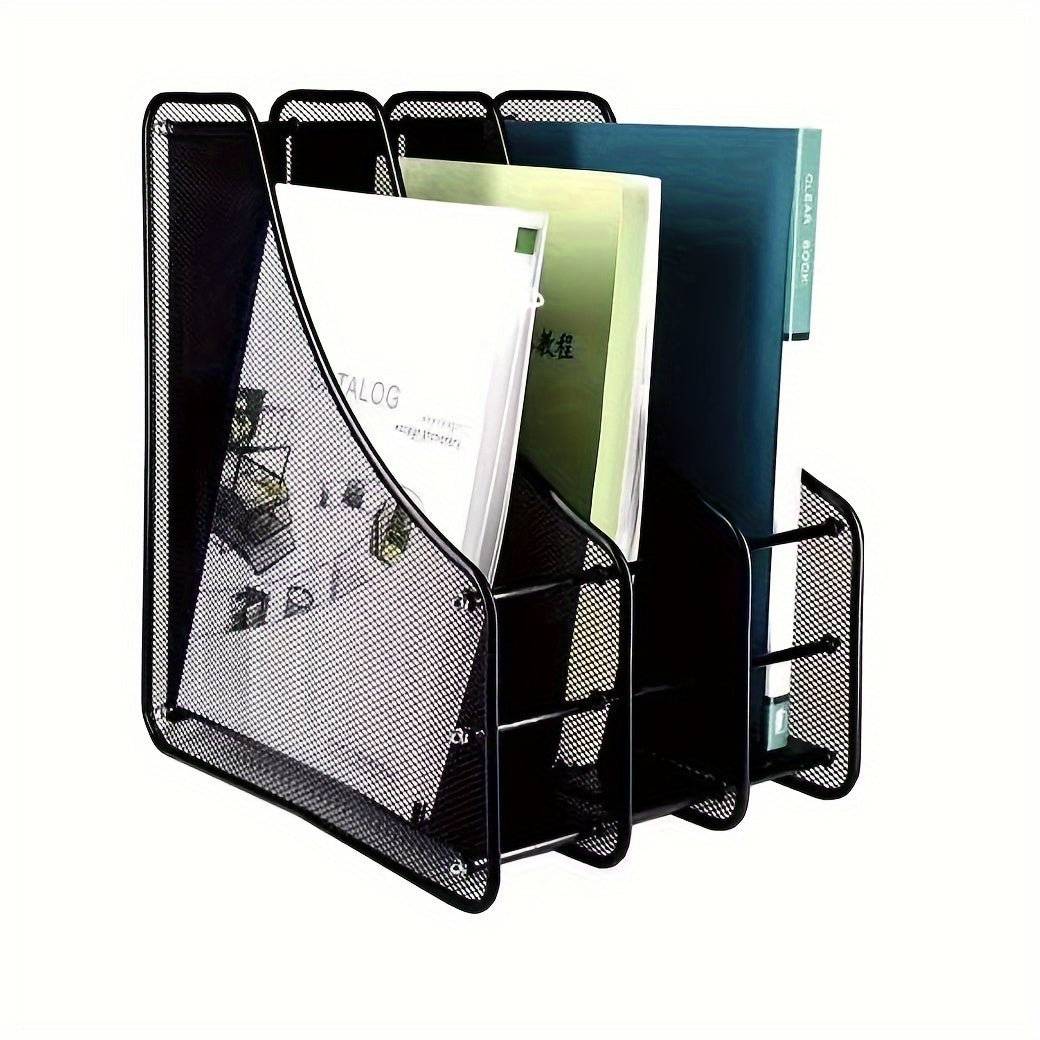 Metal File Holder Magazine Organizer Desktop Document Folder Holder