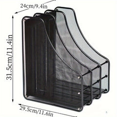 Metal File Holder Magazine Organizer Desktop Document Folder Holder