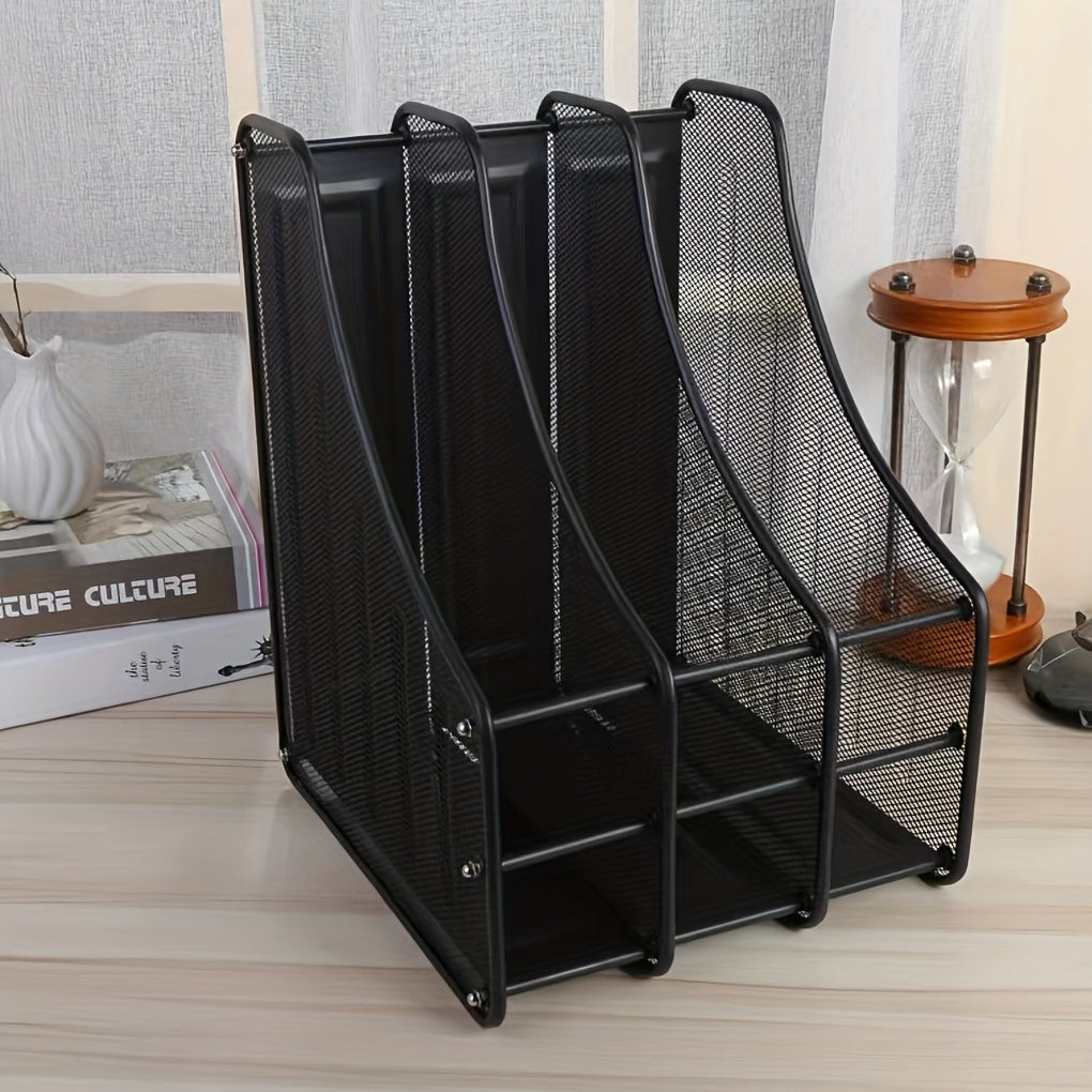Metal File Holder Magazine Organizer Desktop Document Folder Holder