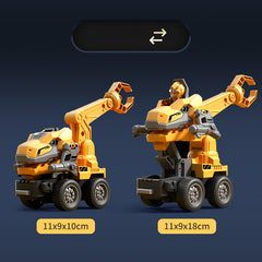 Deformation Dinosaur Engineering Vehicle Robot Car Man Toy Set