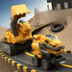 Deformation Dinosaur Engineering Vehicle Robot Car Man Toy Set
