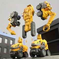 Deformation Dinosaur Engineering Vehicle Robot Car Man Toy Set