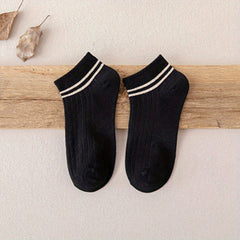 5 Pairs Striped Ankle Socks for Men