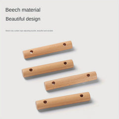 4pcs Beech Double Eye Wind Rope Buckles Camping Tent Canopy Fixing Buckle