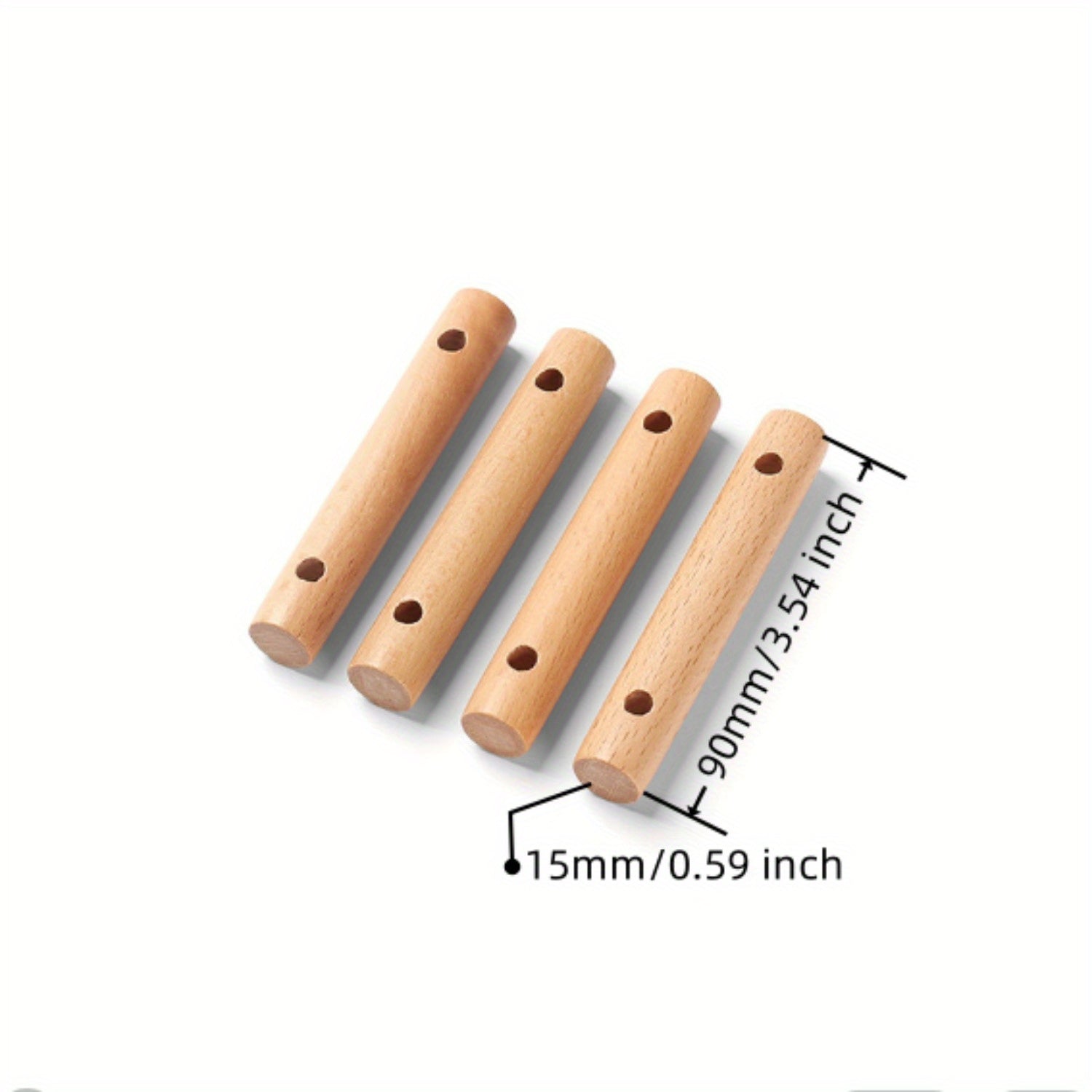 4pcs Beech Double Eye Wind Rope Buckles Camping Tent Canopy Fixing Buckle