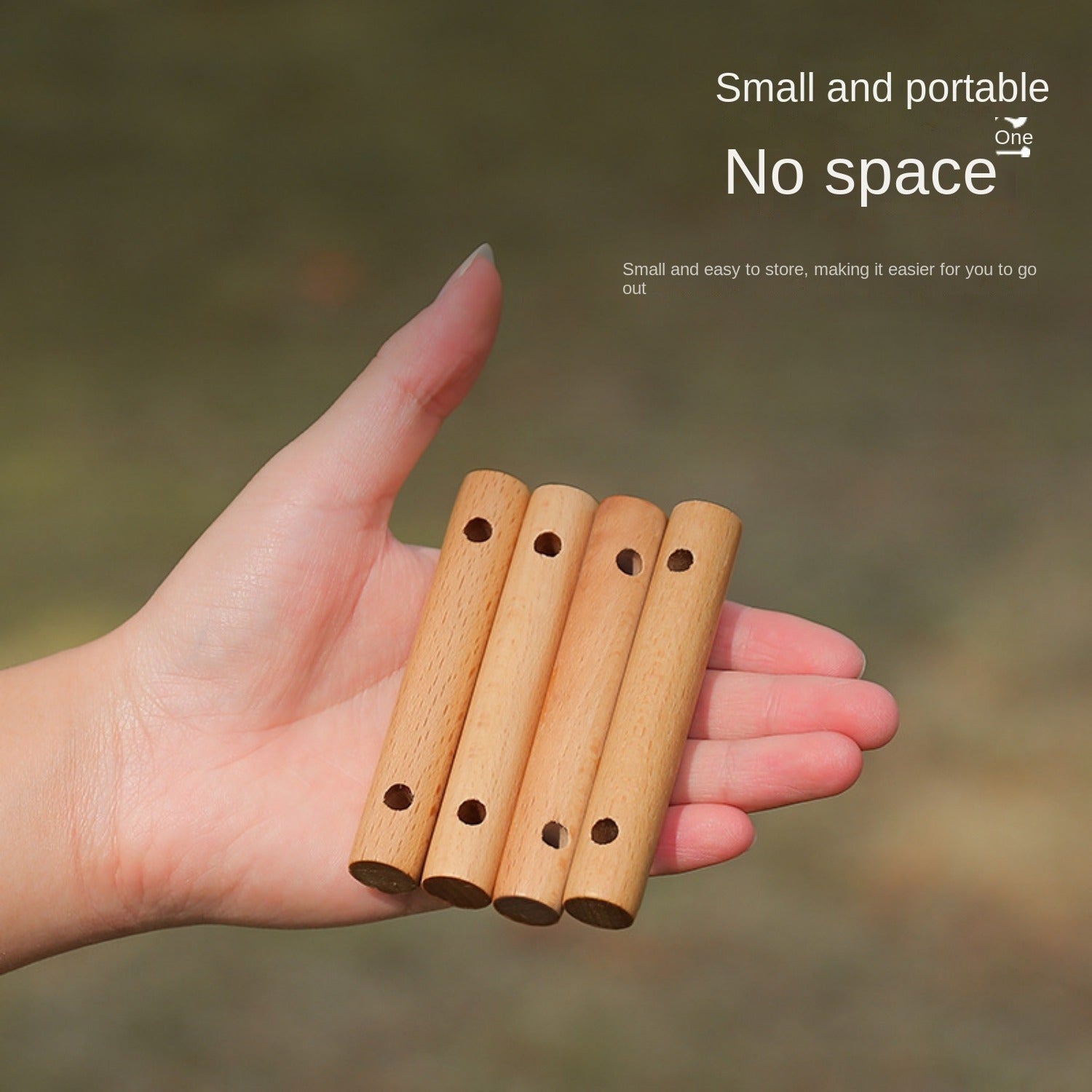 4pcs Beech Double Eye Wind Rope Buckles Camping Tent Canopy Fixing Buckle