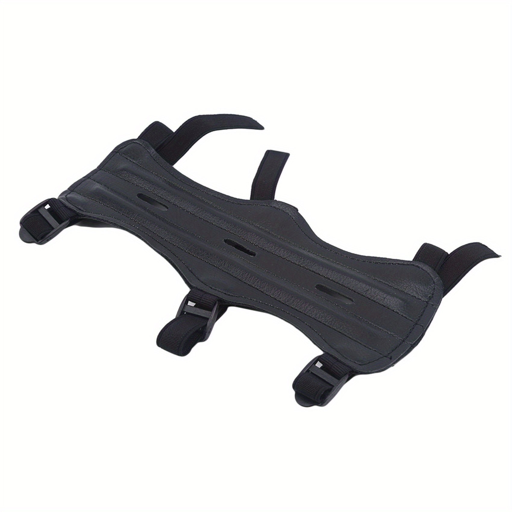 Adjustable Archery Arm Guards 3 Strap Forearm Protector Bow Armguard