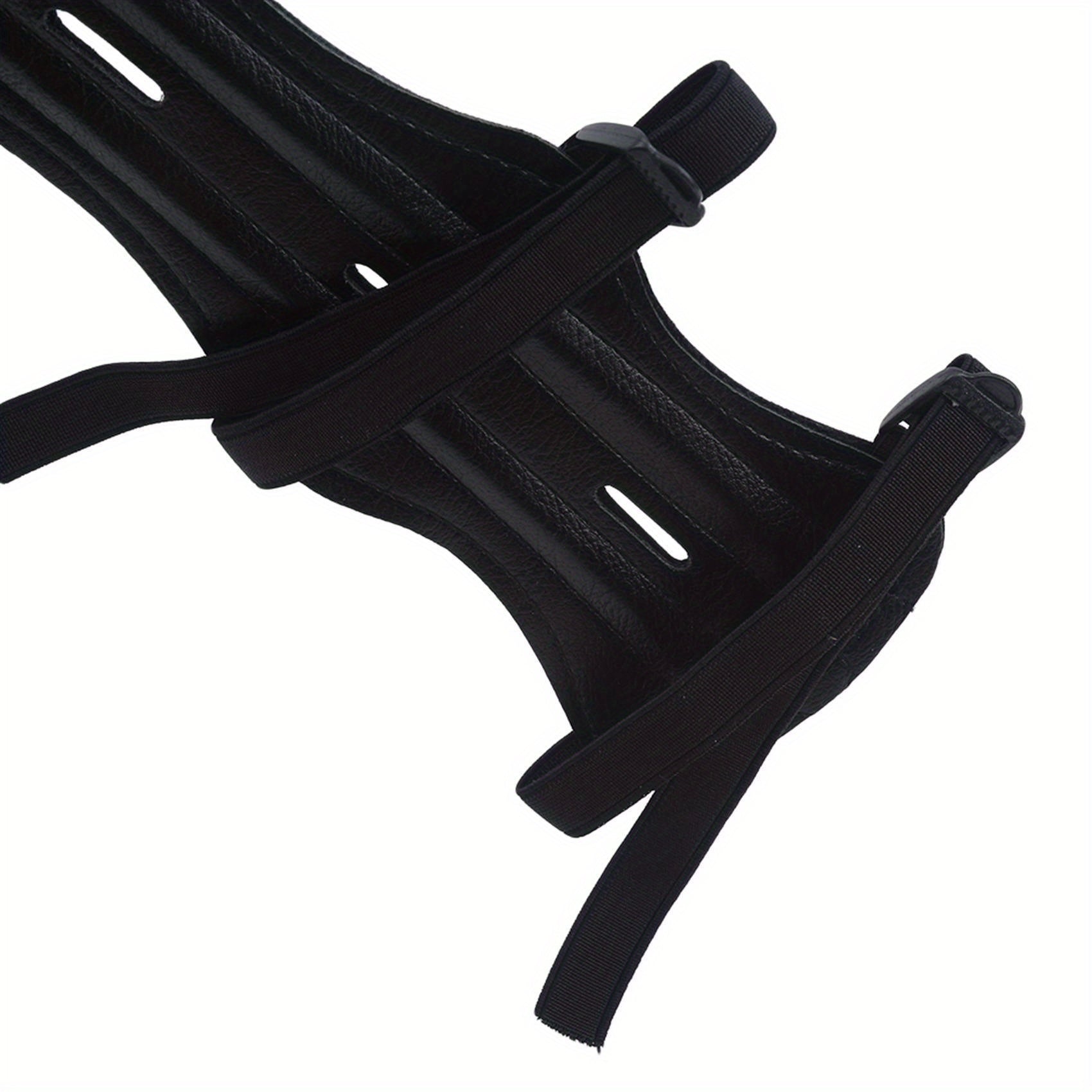 Adjustable Archery Arm Guards 3 Strap Forearm Protector Bow Armguard