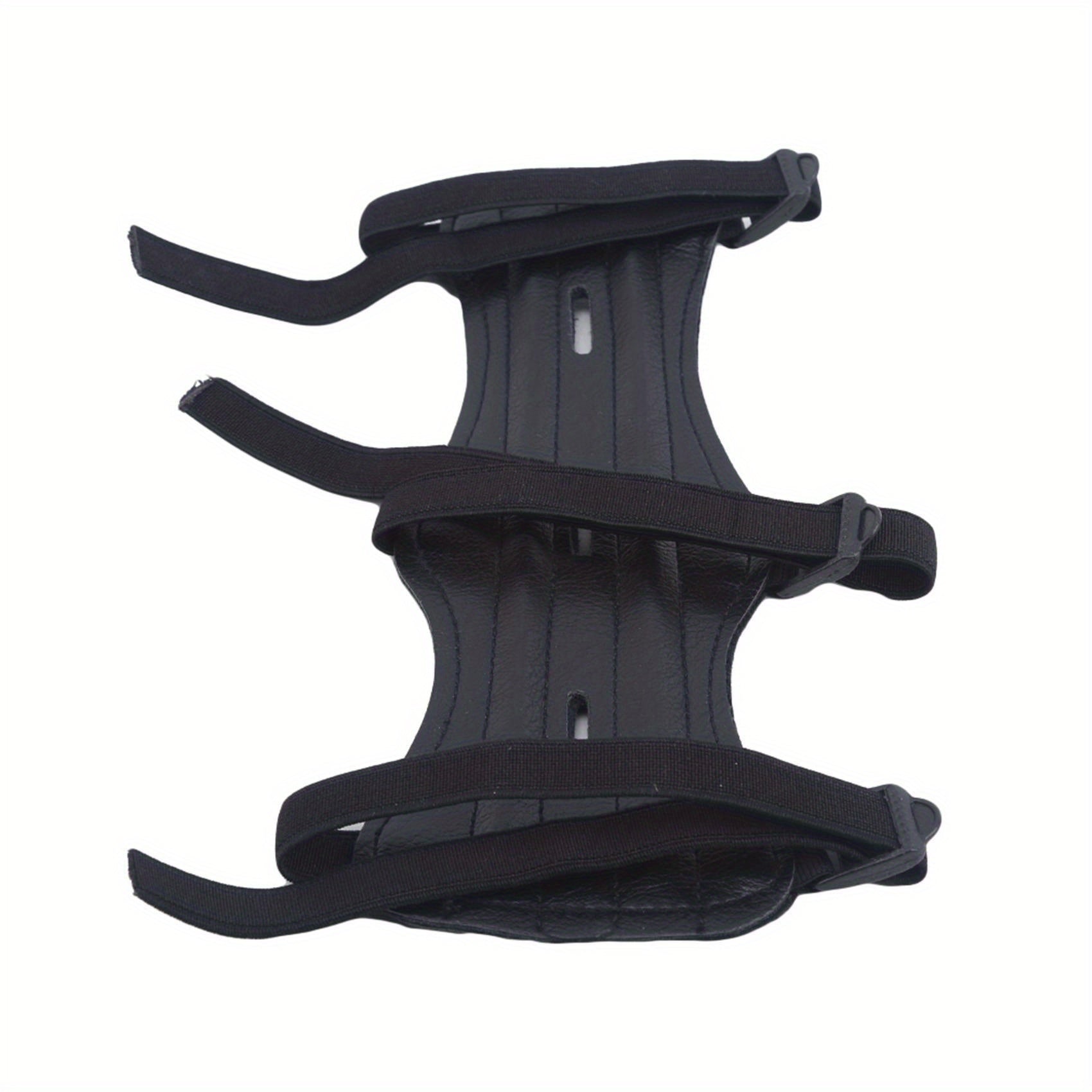 Adjustable Archery Arm Guards 3 Strap Forearm Protector Bow Armguard