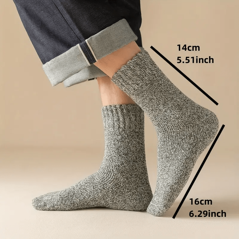 5 Pairs Men's Striped Crew Socks Breathable Comfy Casual Unisex Socks