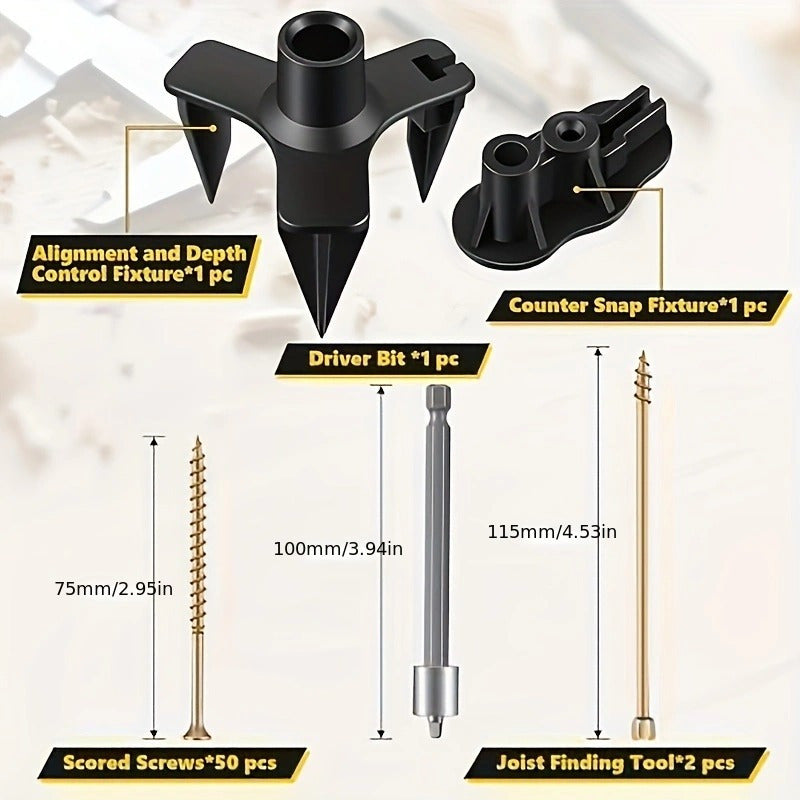 Dreyoo Squeaky Floor Repair Kit - Eliminates Floor Squeak - Fits Carpet & Hardwo