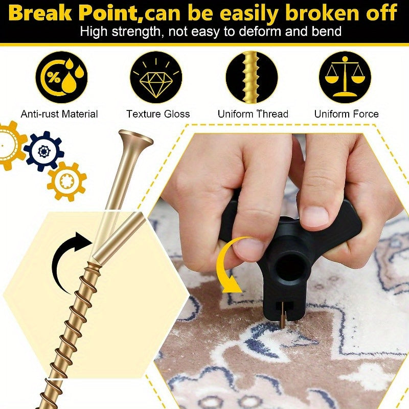 Dreyoo Squeaky Floor Repair Kit - Eliminates Floor Squeak - Fits Carpet & Hardwo