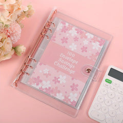 100 Envelopes Money Saving Challenge Binder with Tracker Sheet & Pockets