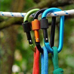 4pcs D-ring Buckle Lock Keychain for Outdoor Sports Camping Hiking