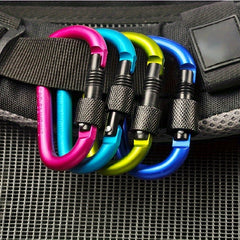 4pcs D-ring Buckle Lock Keychain for Outdoor Sports Camping Hiking