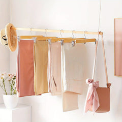 Pants Drying Hangers With Clips Windproof Storage Racks