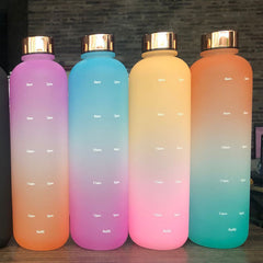 976ml Large Capacity Frosted Water Cup with Time Scale for Fitness Travel