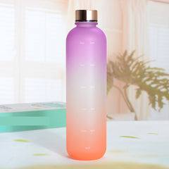 976ml Large Capacity Frosted Water Cup with Time Scale for Fitness Travel