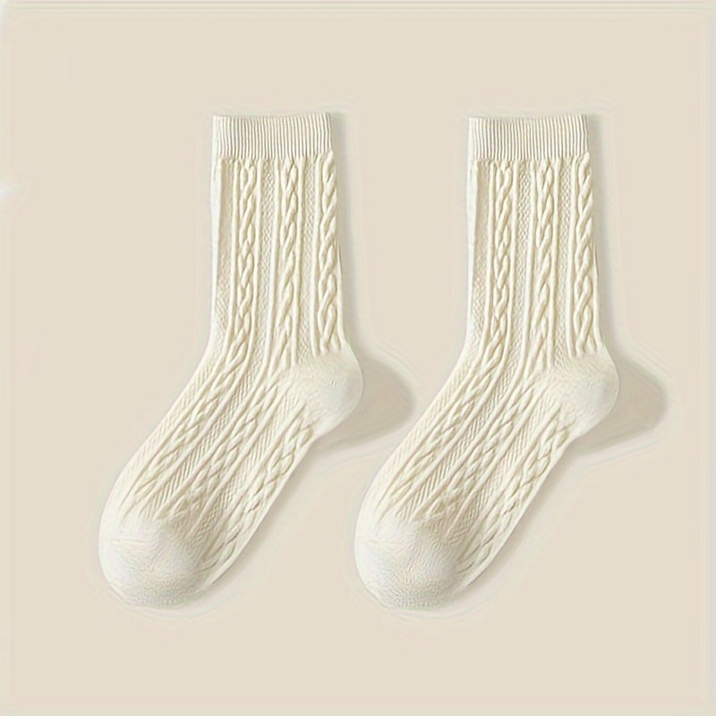 3 Pairs Men's Crew Socks Breathable Comfortable All Seasons Outdoor Wear