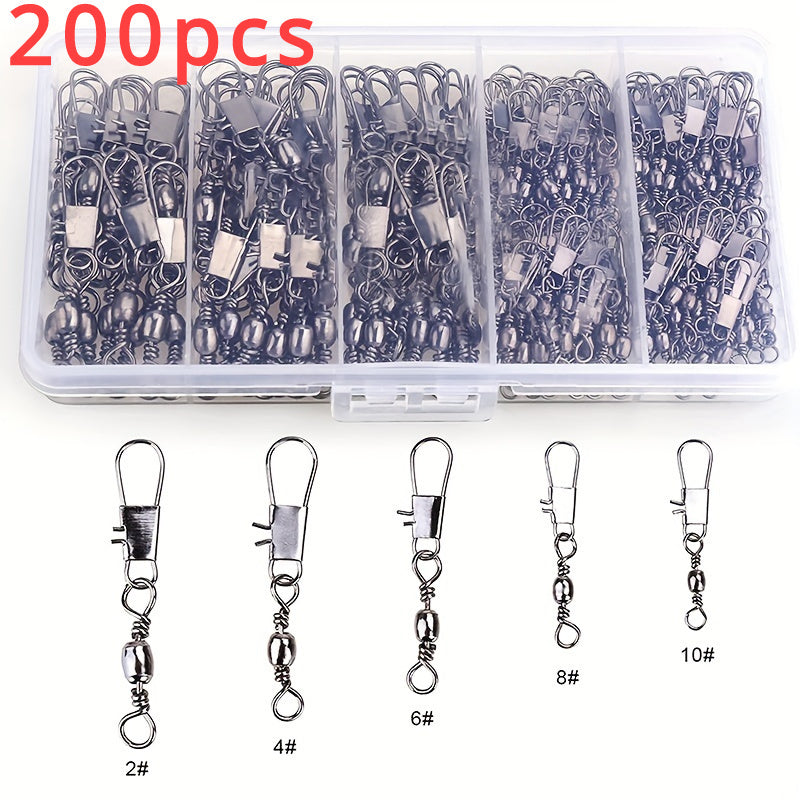 Fishing Ball Bearing Swivels With Snaps Strong and Durable Fishing Accessories