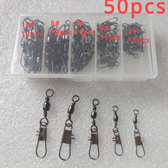Fishing Ball Bearing Swivels With Snaps Strong and Durable Fishing Accessories