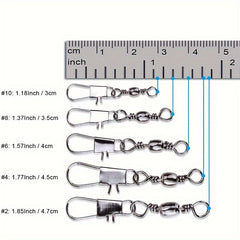 Fishing Ball Bearing Swivels With Snaps Strong and Durable Fishing Accessories