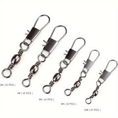 Fishing Ball Bearing Swivels With Snaps Strong and Durable Fishing Accessories