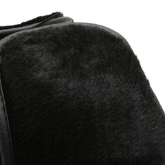 Men's Leather Baseball Cap With Earflaps Winter Warm Hat