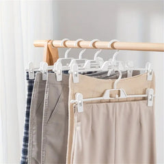 Pants Drying Hangers 2 Clips Clothes Storage Organizer