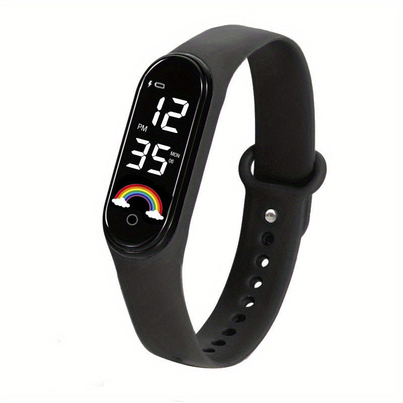 Rainbow LED Bracelet Touch Screen Waterproof Electronic Watch