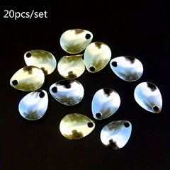 20pcs Spinner Blades Nickel Plaice Fishing Accessories