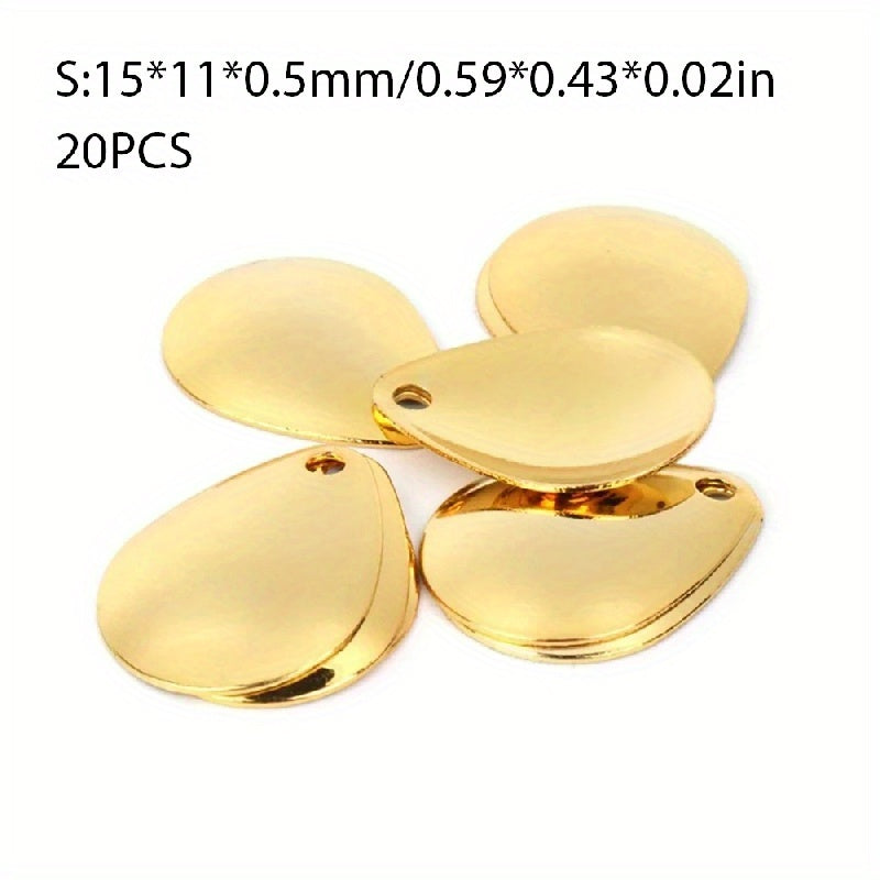 20pcs Spinner Blades Nickel Plaice Fishing Accessories