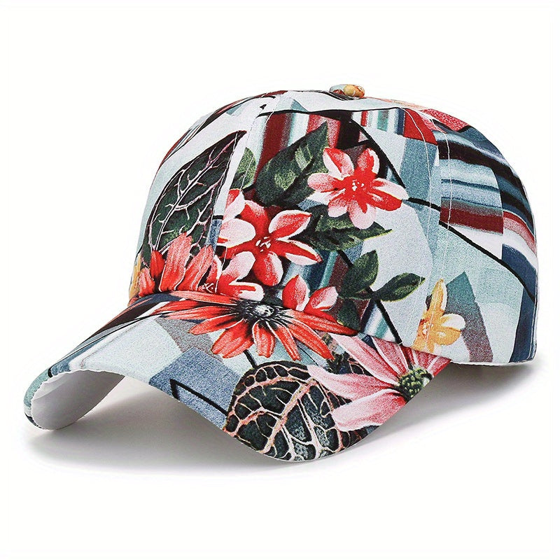 Flower Tree Pattern Baseball Cap Sun Hat