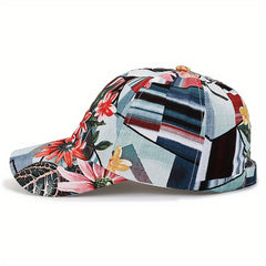 Flower Tree Pattern Baseball Cap Sun Hat