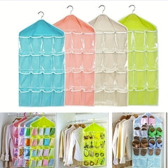 Hanging Underwear Bag Grids Storage Pockets Bras House Organizer